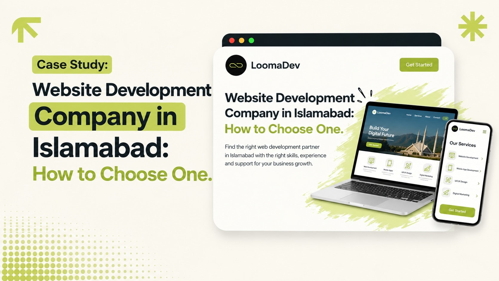 Illustration for choosing a website development company in Islamabad