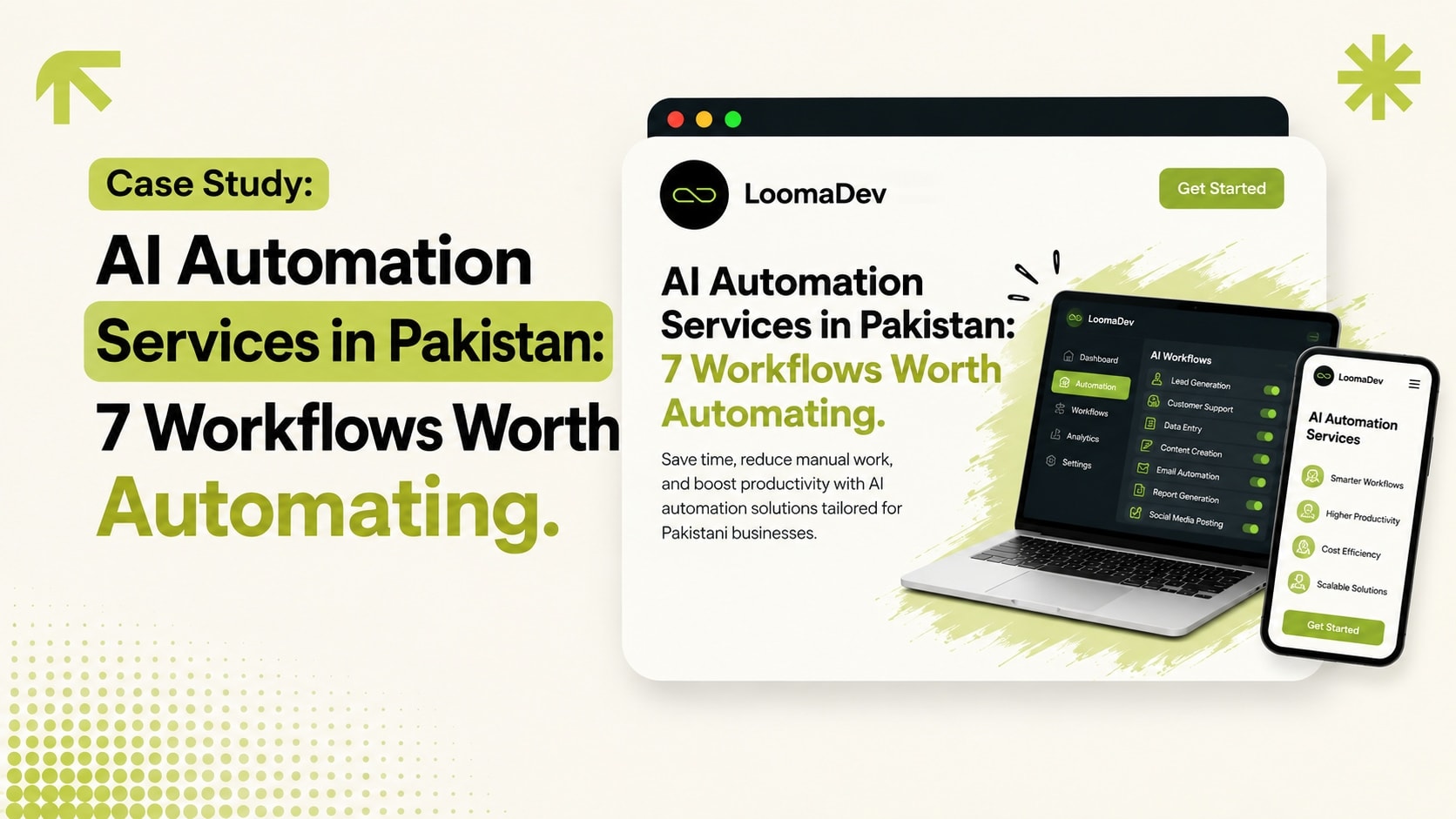 Illustration of AI automation services in Pakistan and workflows worth automating